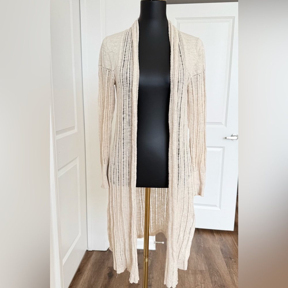 Market & Spruce‎ Cream Open-Front Cardigan